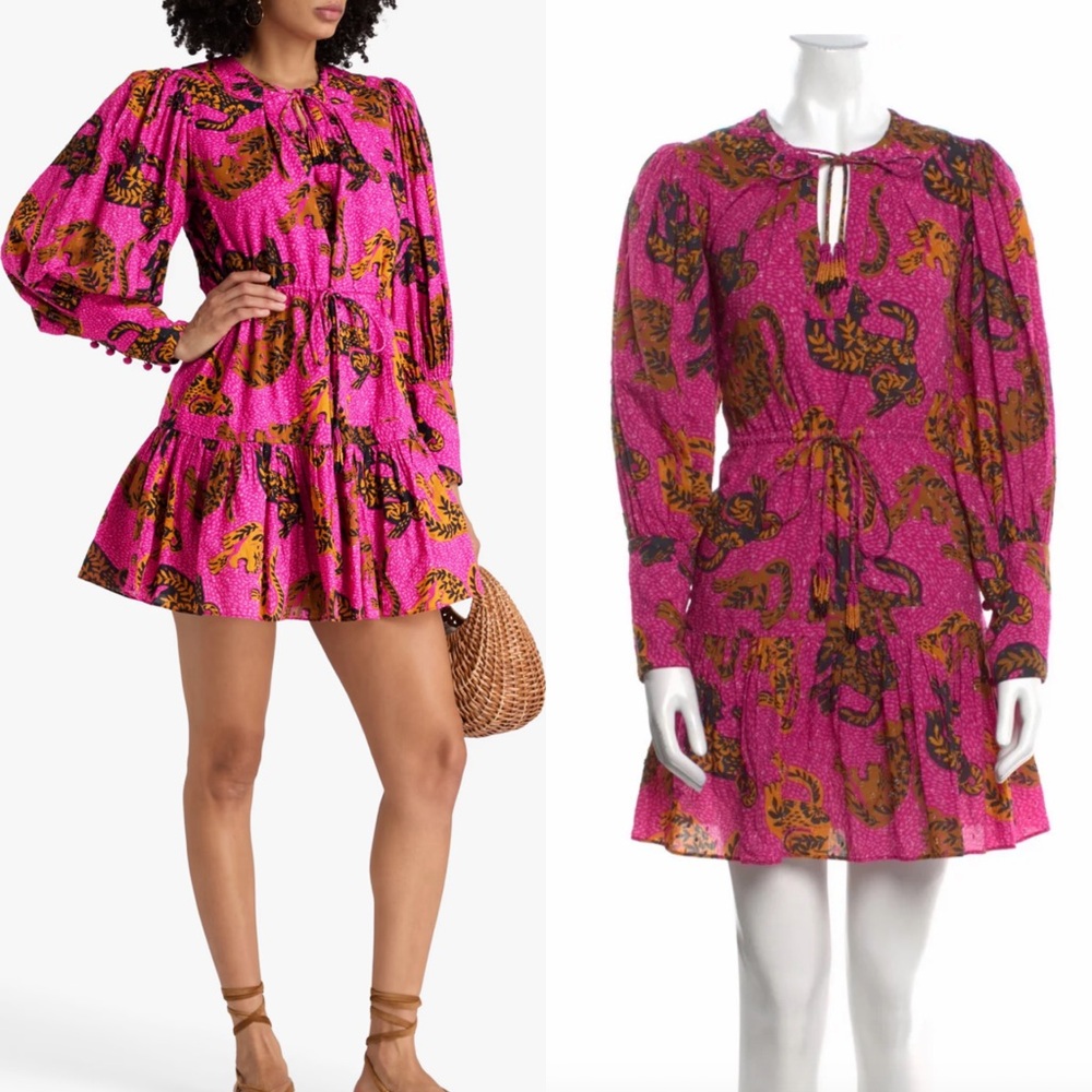 Farm Rio Pink Wild Leopard Dress